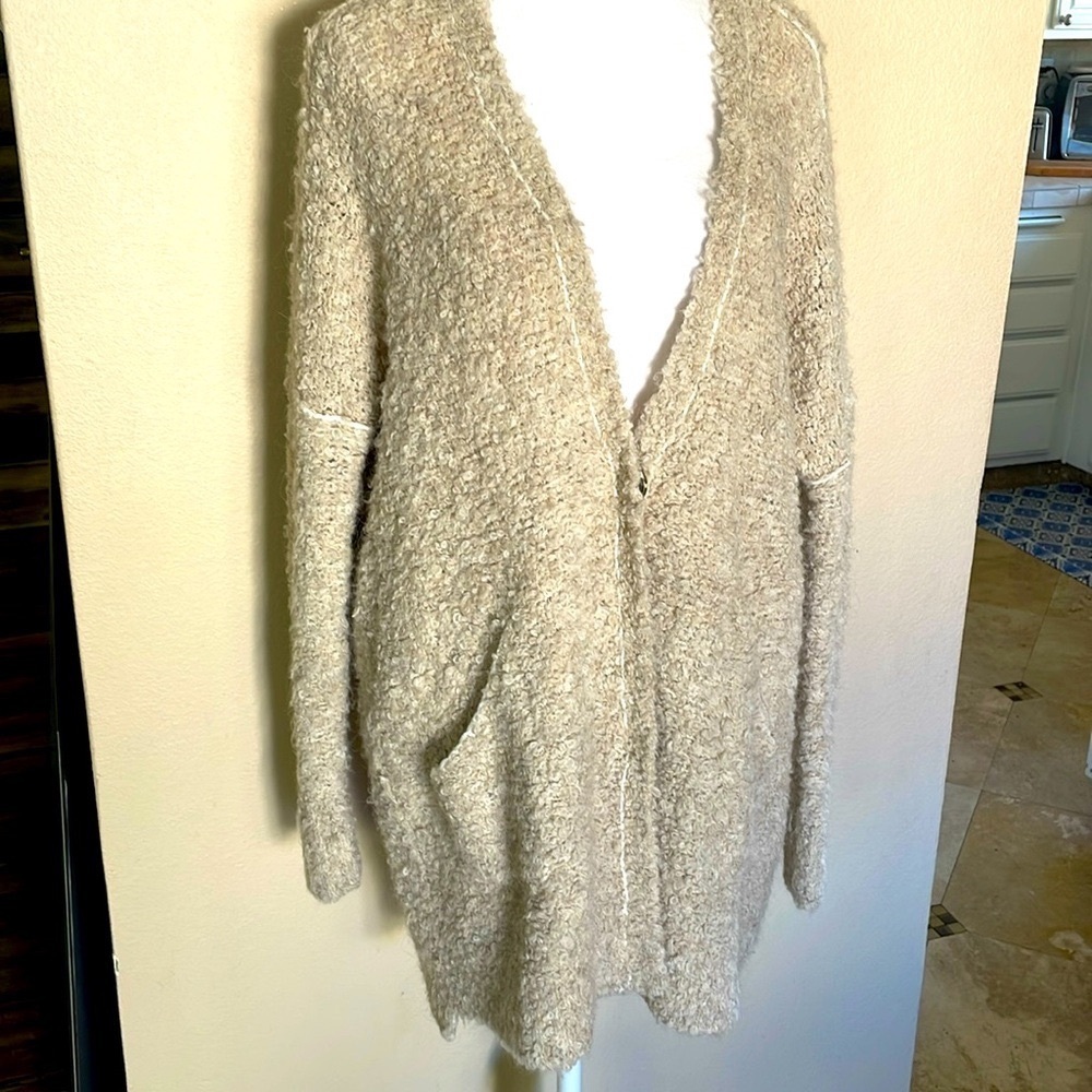 Free people boucle slouch cardigan